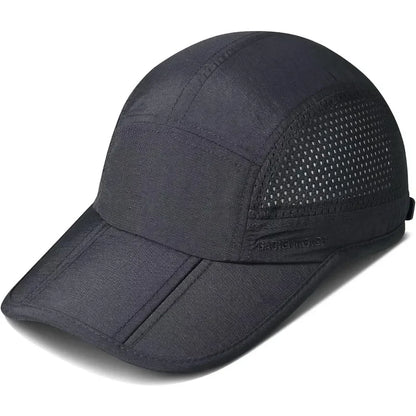 GADIEMKENSD Men Women Folding Climbing Peaked Cap Baseball Cap Outdoor Breathable Camping Hiking Quick Drying Trekking Sun Hat
