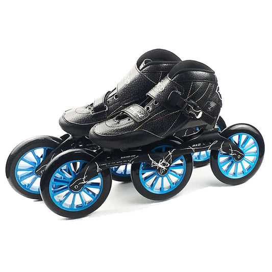 Speed Inline Roller Skates 3x125 Wheels ZICO Carbon Fiber Kids Adult Professional Skating Shoes for Street Racing Skating Shoes