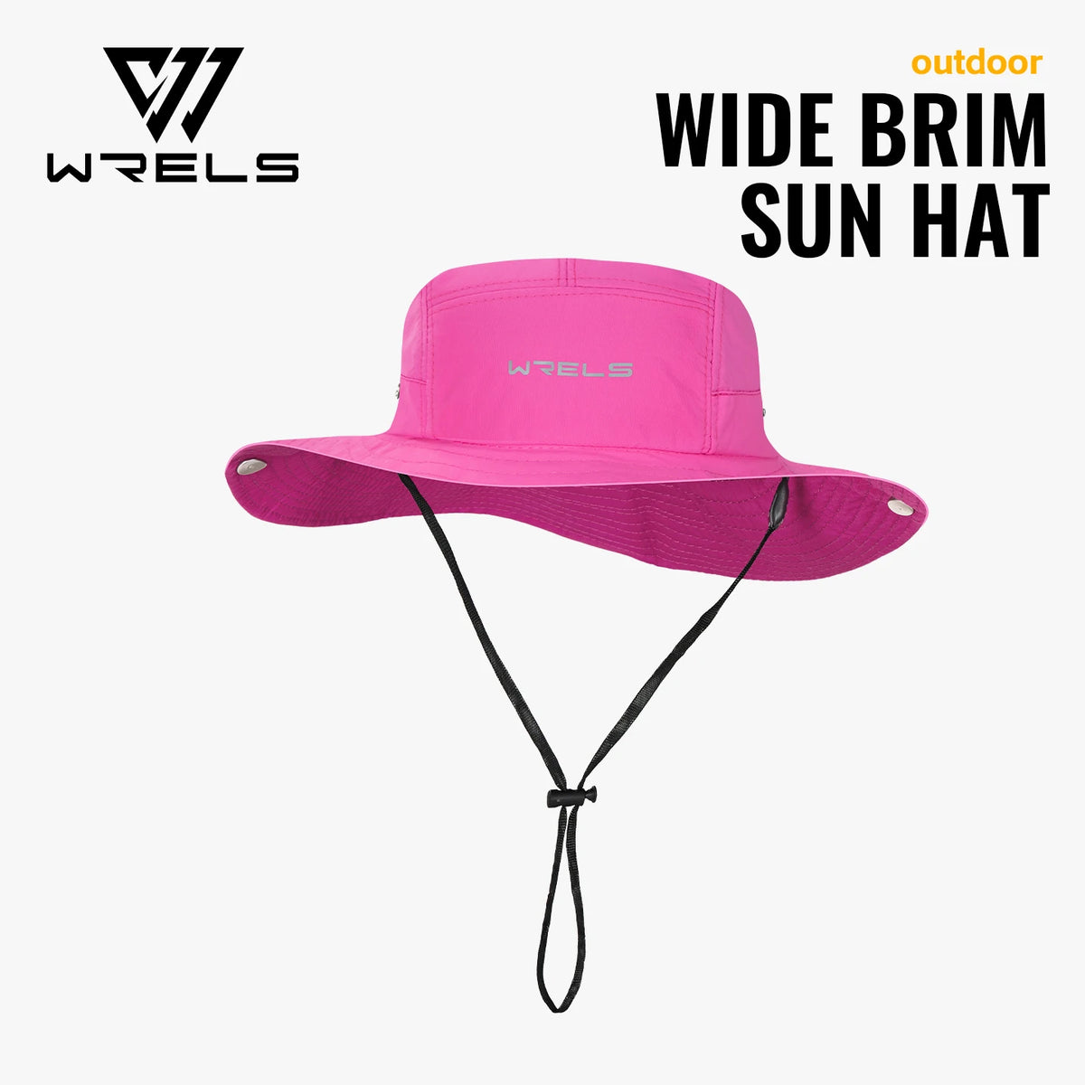 WRELS Bucket Hat UPF 50+ UV Protection Wide Brim Boonie Hat Summer Breathable Foldable Safari Fishing Hiking Sport Hat Men Women