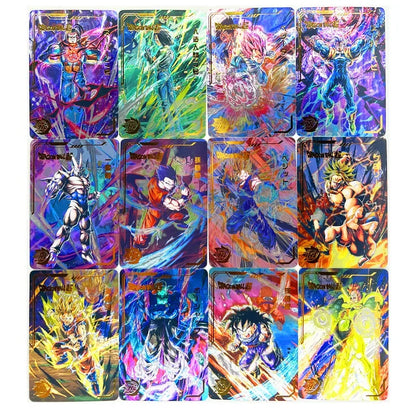 54pcs/set Dragon Ball Z Laser Engraving flash Super Saiyan Heroes Battle Card Ultra Instinct Goku Vegeta Game Collection Cards