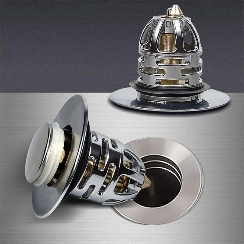 Bathroom Sink Plug Stopper Washbasin Universal Pressing Water Plug Drainer Filter Anti-blocking Anti-odor Basin Accessories