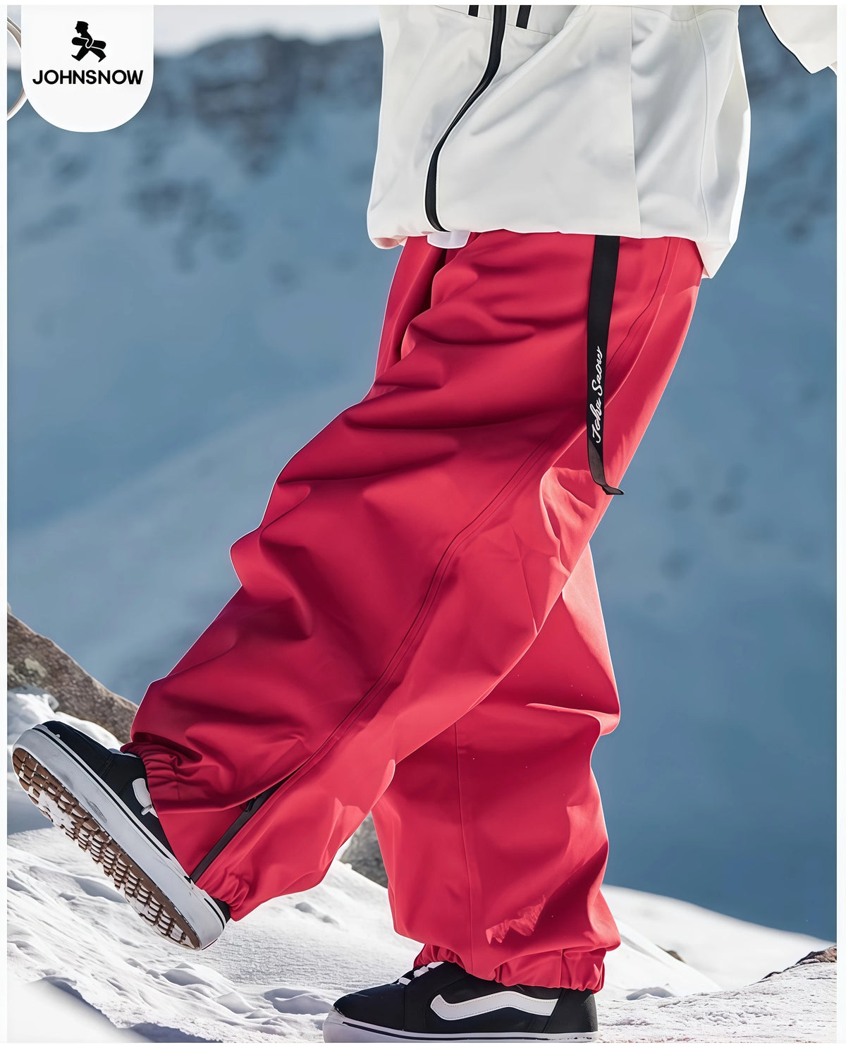 John Snow Winter Women And Men's Waterproof Ski Pants Outdoor High Quality Breathable Loose Snow Trousers Ski Snowboarding Pants