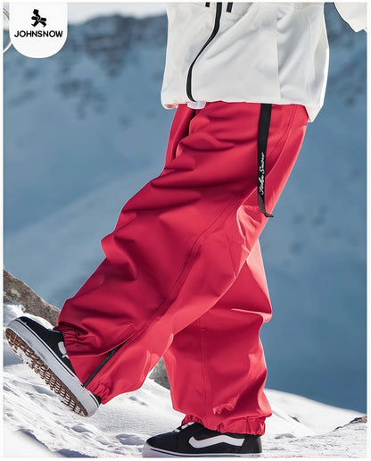 John Snow Winter Women And Men's Waterproof Ski Pants Outdoor High Quality Breathable Loose Snow Trousers Ski Snowboarding Pants