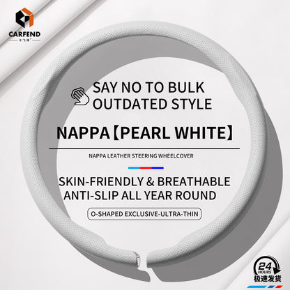 2026 New Ultra-Thin Car Steering Wheel Cover All-Season Universal  Anti-Slip Sweat-Absorbent Suede Nappa Automotive Interior