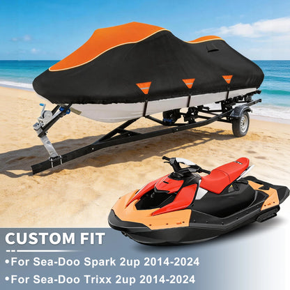 UXCELL Waterproof Oxford for Jet Ski Cover Waterproof for Sea-doo Spark 2up/Trixx 2up