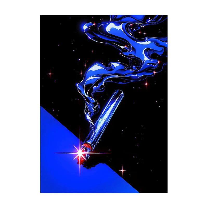 1pc Frameless Vintage Abstract Classic Canvas Poster Chrome Revolver Print Canvas Wall Art Picture for Living Room Bedroom
