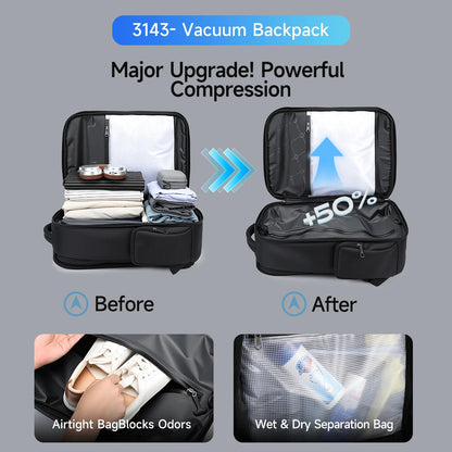Tigernu Travel Backpacks Vacuum Backpack 14 15.6 17.3inch Laptop Backpack For School Backpack Men Schoolbag Compression Backpack