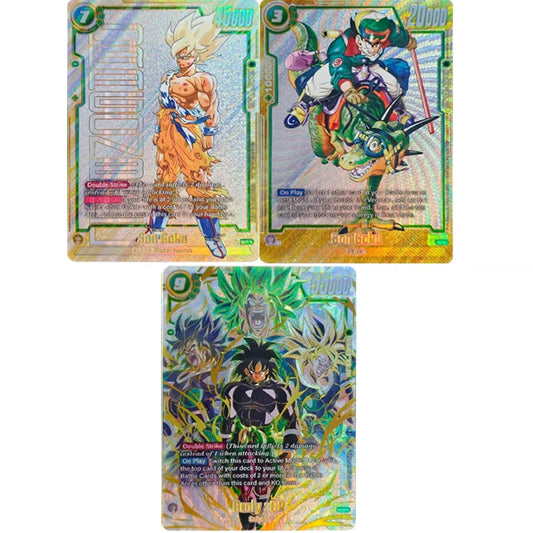 3Designs Anime Collection Card Son Goku FB05-119 FB06 120 Manga Booster 01 SER Alternate Art Broly Refractive Flash Card English
