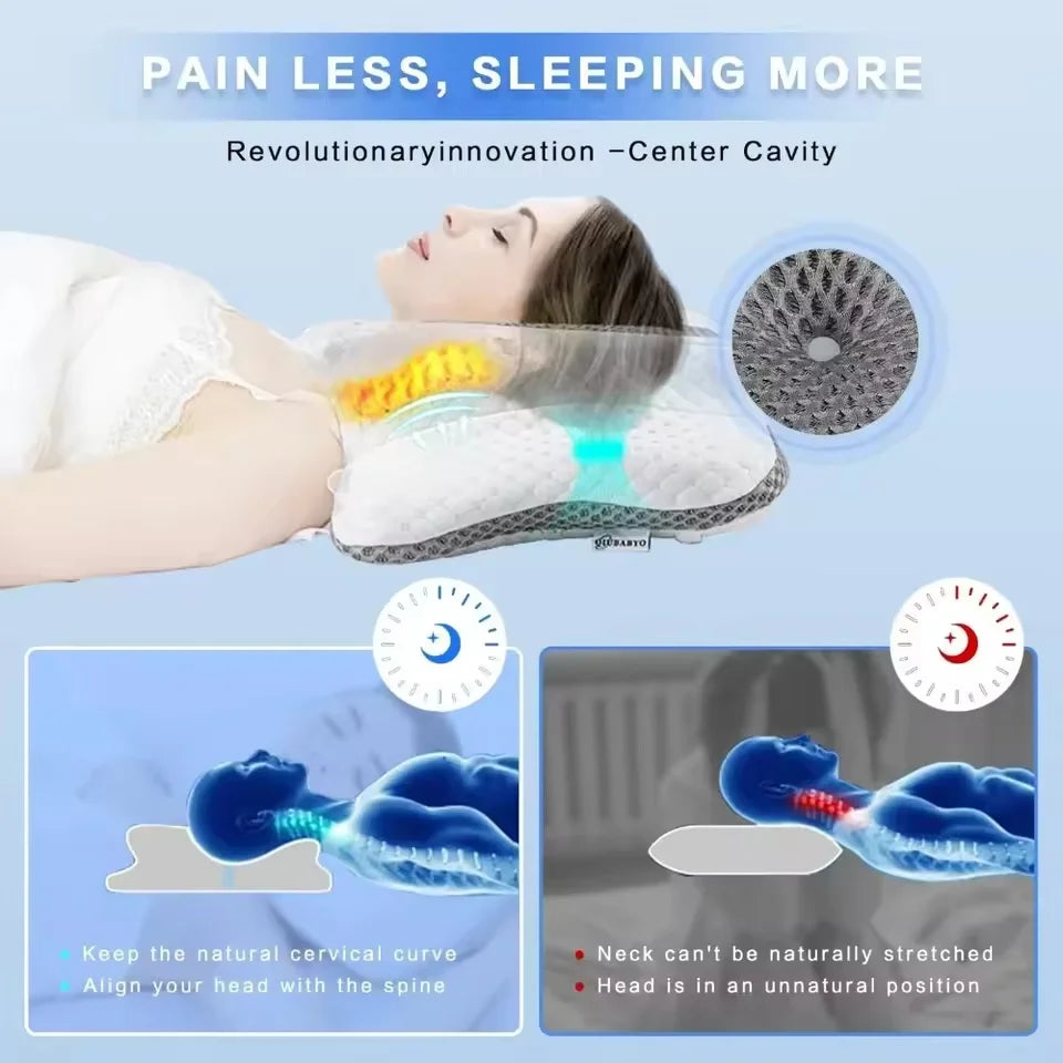 Ergonomic Butterfly Memory Neck Pillow 3-Point Support for Head Neck & Shoulders Removable Washable Cover Ideal for Comfort And