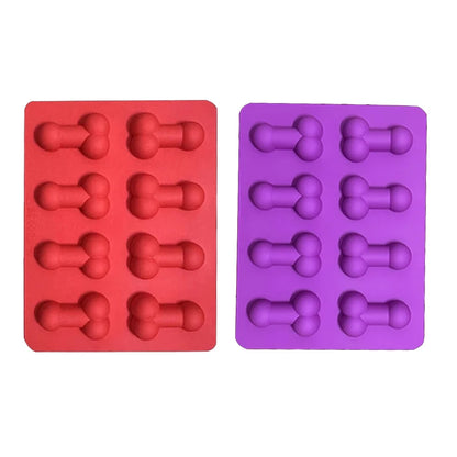 Creative Silicone Ice Mold 8 Grid Ice Cube Tray for Whiskey Cocktail Novelty Food Grade Flexible with Lid Kitchen Tool