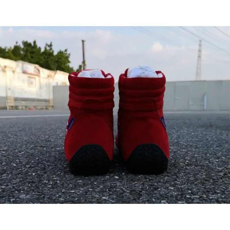 Original Genuine Leather Comfortable Flame Retardant Racing Shoes, Kart Locomotive Casual Sports Boots