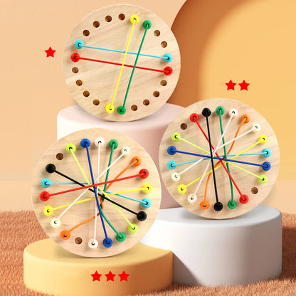 Kid Rope Knots Sensory Social Board Game Logical Thinking Challenge  Colore Twisted Connected Line Brain Strategy Fun Table Game