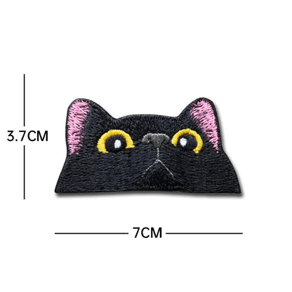 Cartoon Cat embroidery patch mouse luminous PVC Hook Loop armband outdoor DIY backpack Tactical Patches Backing