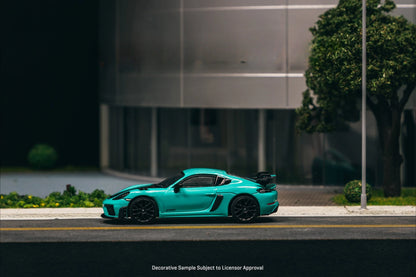 **Pre-order**Tarmac Works TW 1:64 Cayman GT4RS Mint Green Diecast Model Car