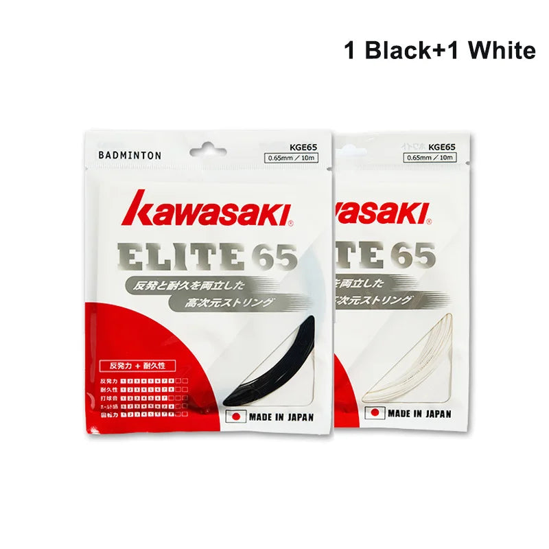 Kawasaki ELITE-65 Badminton String 0.65mm High-quality Elasticity Crisp Sound Badminton Accessory String