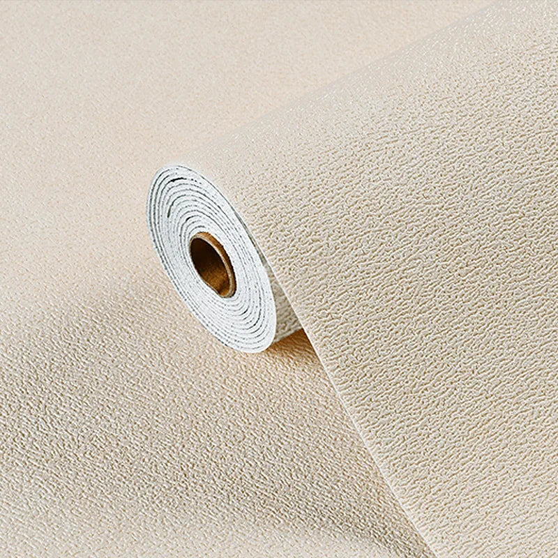 3D Linen Wall Paper Self-Adhesive Bedroom Warm Background Wallpaper Household Decor Waterproof Moisture-Proof Foam Wall Sticker