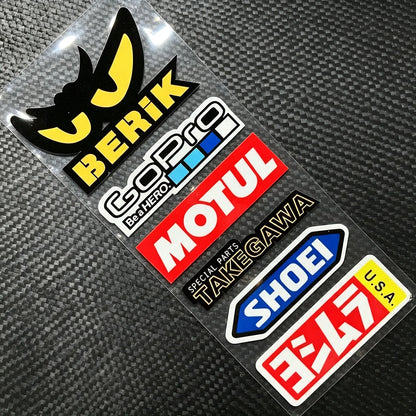 Vinyl Motorcycle Helmet Body Tank Sticker Event Sponsor Logo Decal for Kawasaki Yamaha Suzuki Honda Ktm Ducati