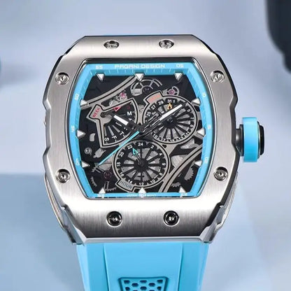 PAGANI DESIGN 2026 New Men's Skeleton Quartz Watch Japanese VH65 42MM Sapphire Glass Stainless Steel 50M Waterproof Reloj Hombre