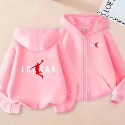 Children's Zipper Style Hoodie Sweatshirt Fashion Idol Star Charming Coat Boys Girls 3-12Yrs Casual Sports Cardigan Gift
