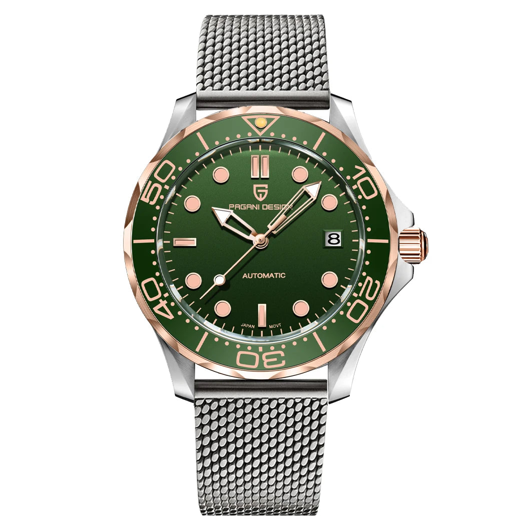 PAGANI DESIGN Navy Blue Ceramic Bezel Men's Watches Automatic Watch For Men Luminous Diving Mechanical Wrist Watch Men 2026 New