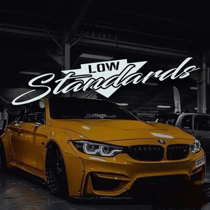 1PCS LOWstandards Front Windshield Waterproof Car Sticker Vinyl Stickers Waterproof Racing Body Decal наклейки на автомобиль