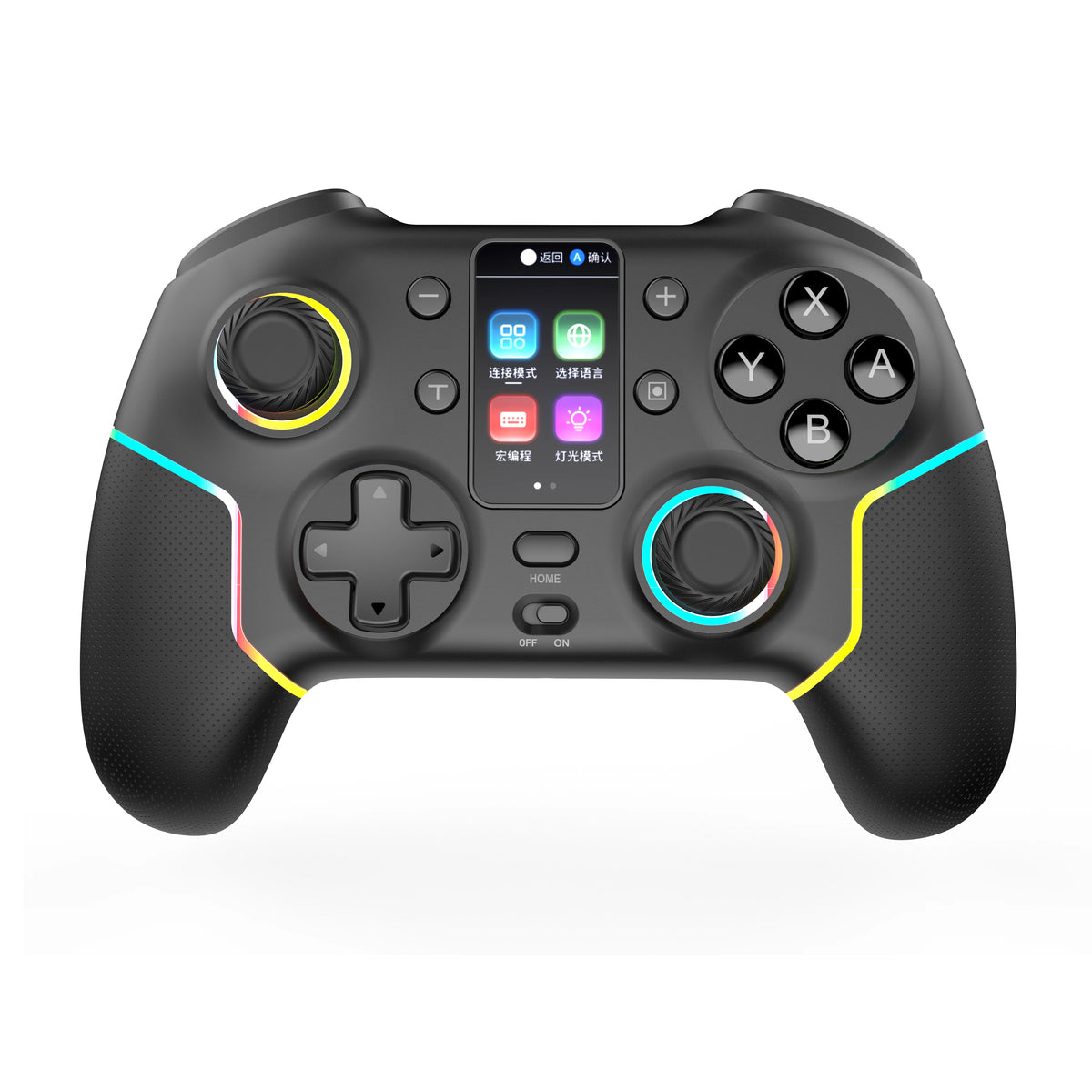 Wireless Controller 7052P for PC/Switch/iOS/Android With Intelligent Screen,Hall Joysticks &Turbo/Vibration,1000mAh Gamepad
