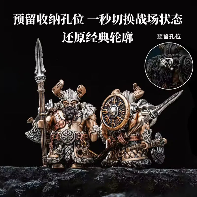 Original Logo Viking Raider Robber Building Blocks Warrior Magnetic Bricks Toys Detachable Metal Figurine Exquisite Box Version