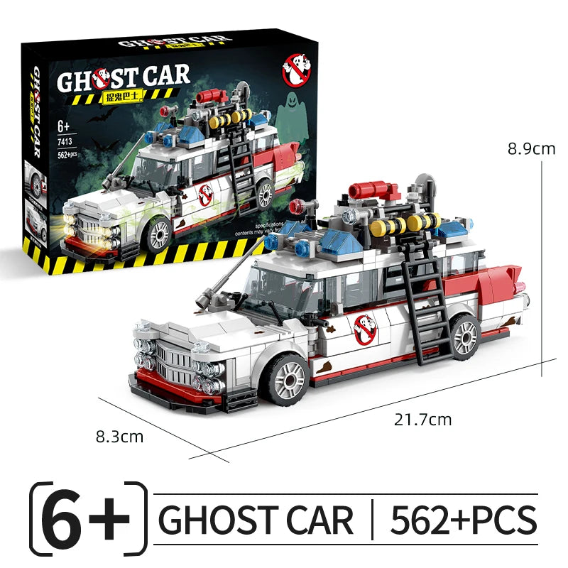 Technical GHOSTBUSTERS ECTO-1 Sets Building Blocks Kit STEM Educational Birthday Gift for Boys Model Assembly Project