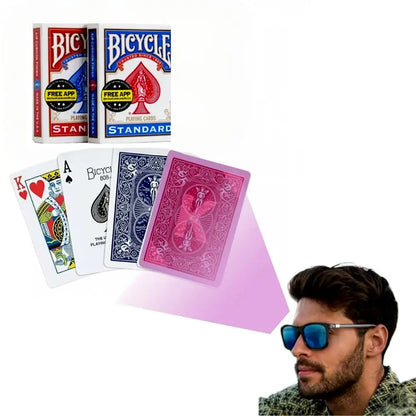 Infrared Marked Bicycle Standard Playing Cards For Infrared Ink Sunglasses & Marked Cards Contact Lenses（Only Cards)