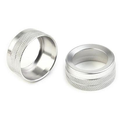 2pcs For Porsche Car Volume Radio Knob Cover Chrome Silver For Porsche For Cayenne For 911 For Panamera For Macan