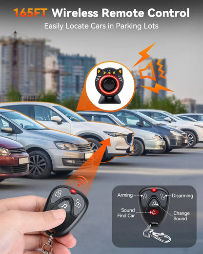 Extractme 120dB Wireless Car Alarm Automobile Protection System Device 3-Levels Sensitivity Vehicle Alarm System Car Accessories