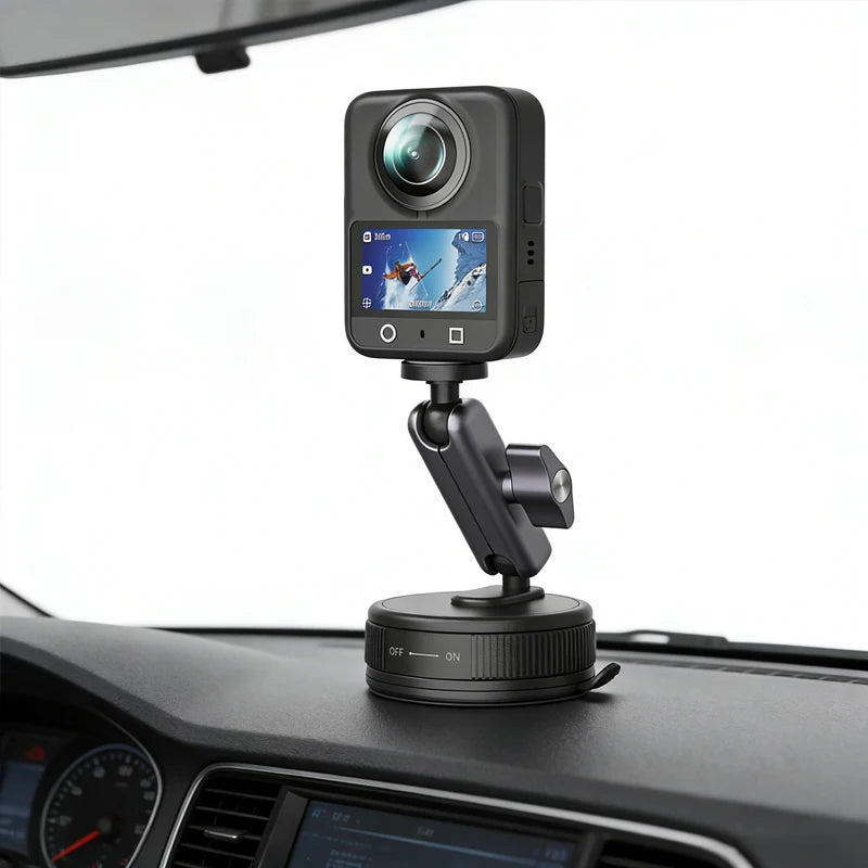 Suction Cup Camera Car Mount for Insta360 X6 X5 X4 GO Ultra ACE PRO 2 GO 3S Vehicle Windshield Holder 360 Adjustable Accessories
