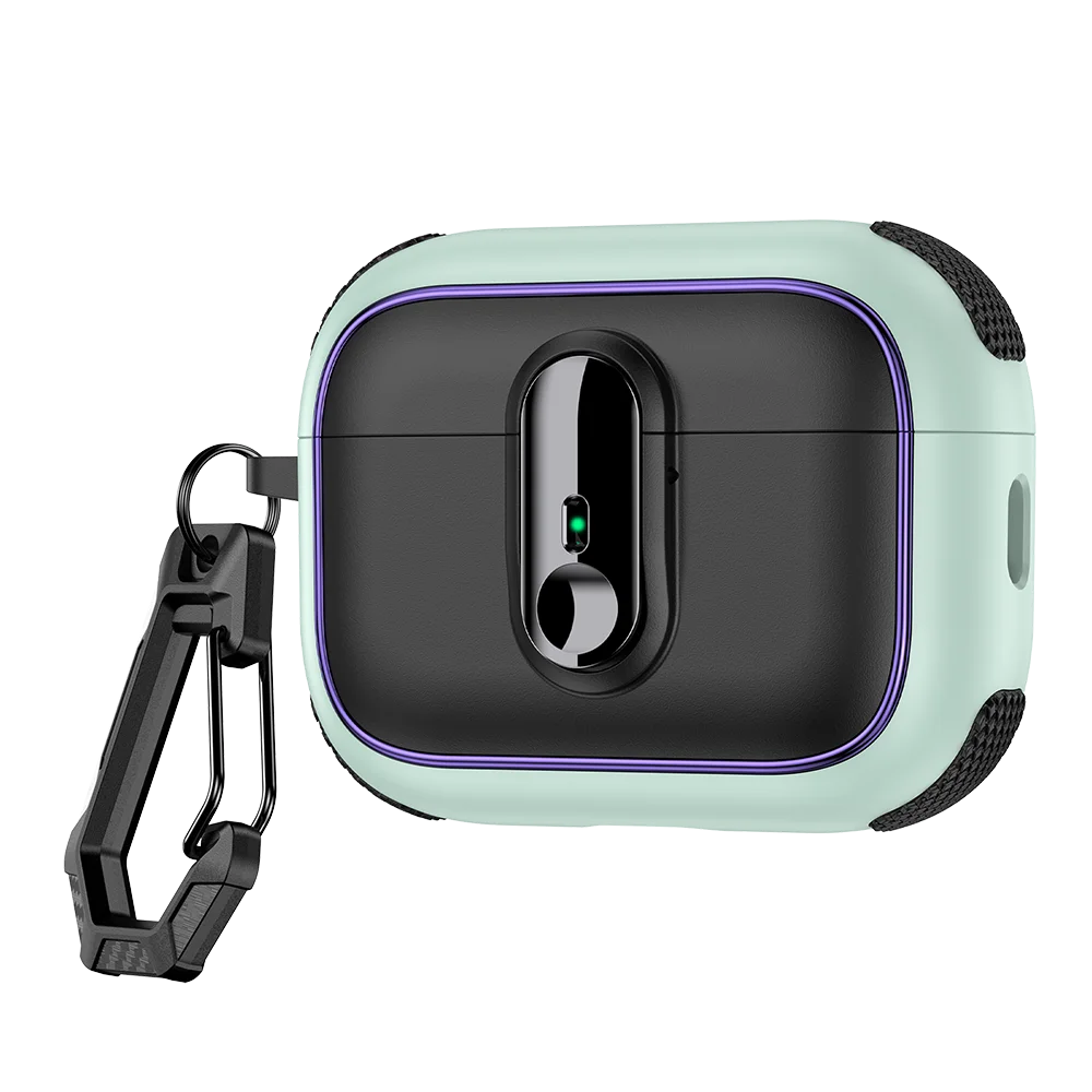 Armor Lock Earphone Cover For AirPods Pro 3 Case TPU PC Shockproof Headphone Coque For AirPods Pro 2 2nd 4th 3 1 Cases With Hook