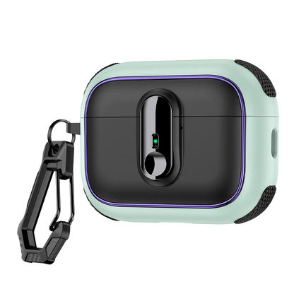 Armor Lock Earphone Cover For AirPods Pro 3 Case TPU PC Shockproof Headphone Coque For AirPods Pro 2 2nd 4th 3 1 Cases With Hook