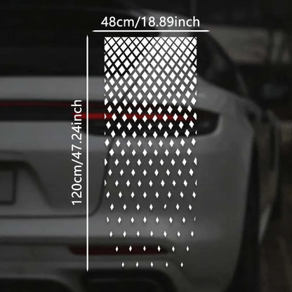 Diamond Rhombus Mesh Engine Hood Sticker Universal Car Hood Decal Self‑Adhesive Waterproof Cool Auto Exterior Tuning Accessory