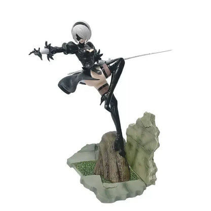 Nier Automata Yorha 2b Figure Anime Game Pvc Collectible Statue Pc Case Decoration Desktop Ornament Action Figure Model Toy Gift