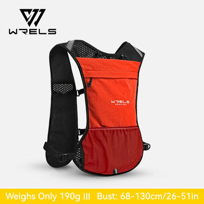 WRELS Running Vest Lightweight Hydration Vest with Water Bladder Hydration Backpack for Marathon Trail Cycling Hiking Jogging