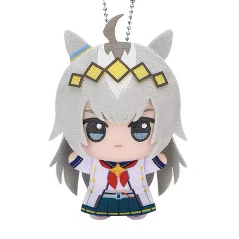 12cm New Uma Musume Pretty Derby Plush Toys UMPD Kitasan Black Almond Eye Anime Game Character Merchandise Keychain For Fan Gift