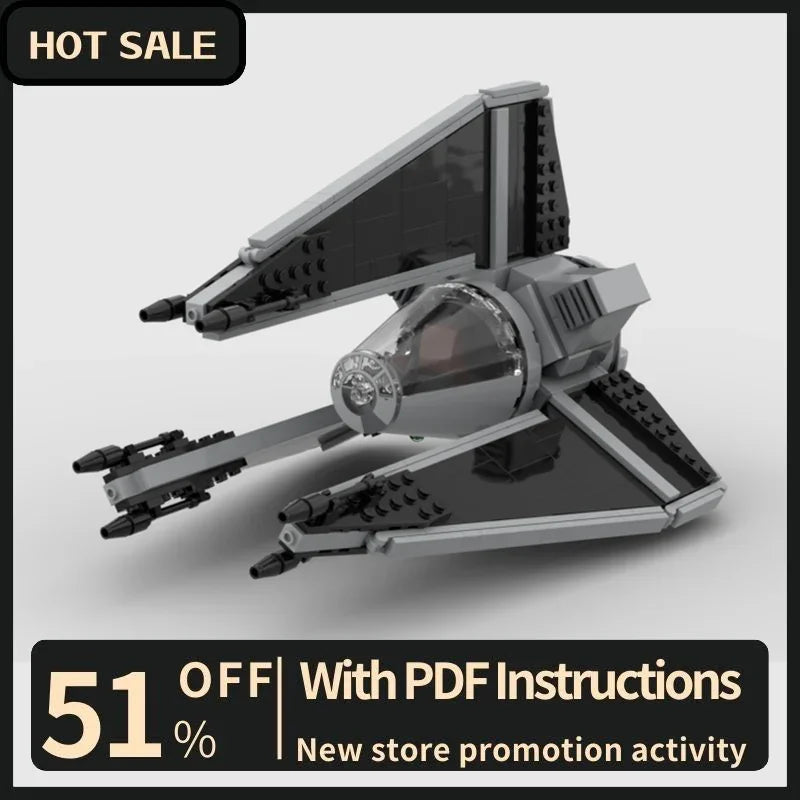 New 442Pcs Famous Star Battle Movie Moc Tie Interceptors Defender Model Build Custom Puzzle diy Creative Ideas Toy Birthday Gift