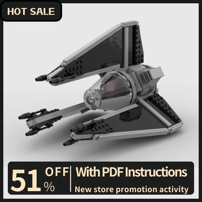 New 442Pcs Famous Star Battle Movie Moc Tie Interceptors Defender Model Build Custom Puzzle diy Creative Ideas Toy Birthday Gift