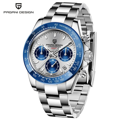 PAGANI DESIGN Luxury Chronograph Stop Watch for Men Sapphire MIYOTA VK63 Sport Waterproof Quartz Men's Wristwatches Reloj Hombre