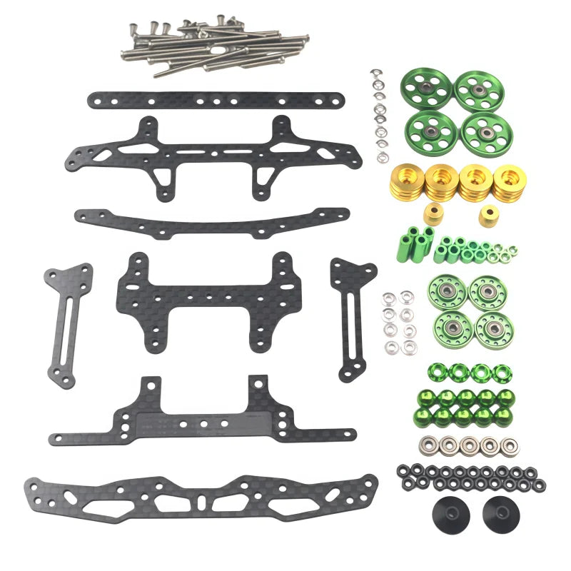 1SET Tamiya Four-Wheel Drive Vehicle VZ Chassis Modification Kit - Advanced Off-Road Lightweight Upgrade Accessories DIY 4WD
