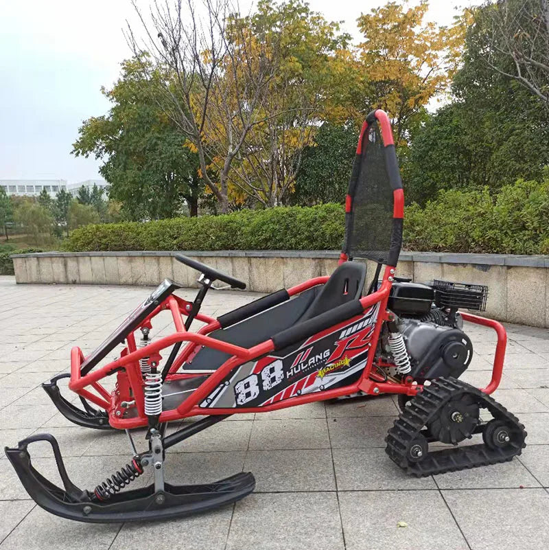 【Hot】125cc 150cc 200cc Kids Gas-oline Snowmobile Snow Scooter Winter Sports Mini Snowmobile