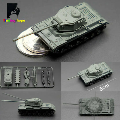 1/144 Scale 4D Assemble Tank Model Panzerkampfwagen T-34/85 AMX-30MAIN Building Bricks World War Military Army Battle Tank