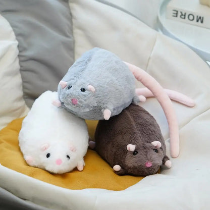 Cute 40/90cm Mouse Doll Plush Oversized Flower Branch Rat Doll Cartoon Soft Animal Figure Kids Gift Birthday Plush Animal