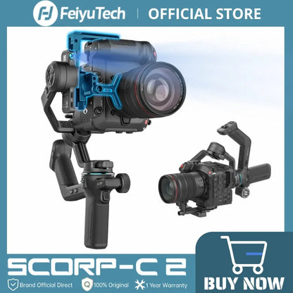 FeiyuTech SCORP-C 2 Gimbal Camera Stabilizer for DSLR&Mirrorless 3.5kg Payload, AI Tracking, Native Vertical Shooting SCORP C2