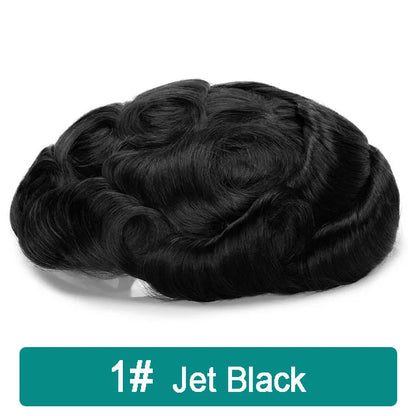 iLace Silk Base Men Toupee Swiss Lace Front 100% Human Hair Natural Hairline Male Capillary Prosthesis Wig Men Hair System