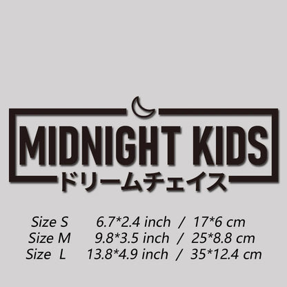 Midnight Kids JDM Car Decal Waterproof Vinyl Sticker Trendy Drift Auto Window Exterior Decor