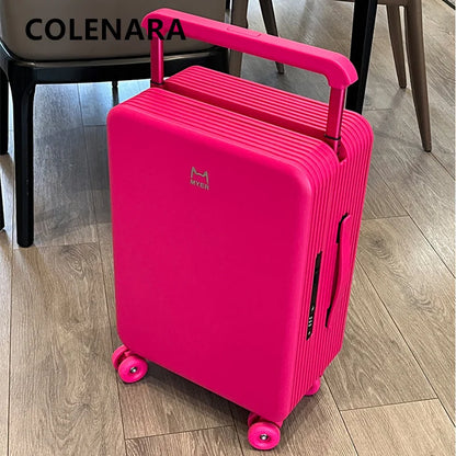 COLENARA 20"24Inch Suitcase High-quality ABS + PC Boarding Box Women's Trolley Case Students Password Box Men's Cabin Luggage