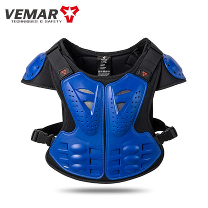 Kids Motorcycle Riding Body Armor/Elbow Knee Protector Children Motocross Back Vest Chest Off-Road Moto Cycling Protective Gear